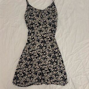 Hollister Black and White Floral Mini Dress